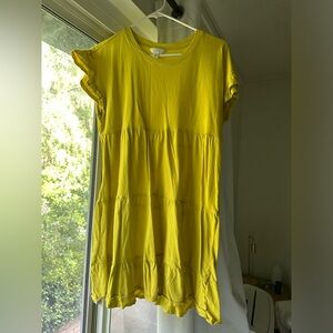 Worn once. Yellow babydoll dress